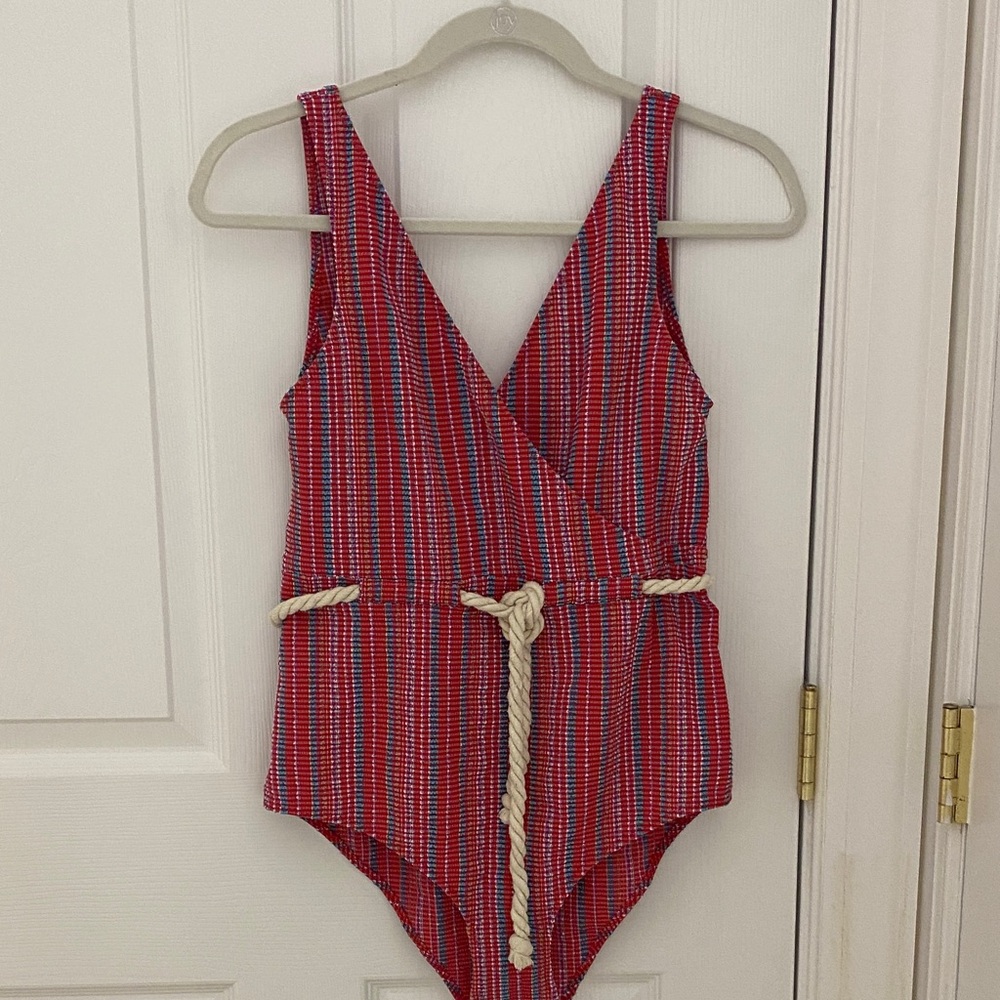 Lisa Marie Fernandez Multi Striped One Piece Bathing Suit